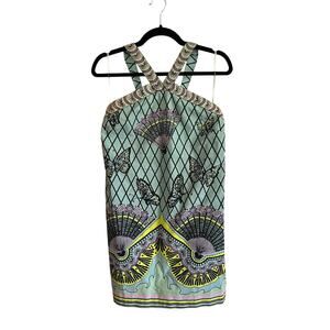 Tibi Madame Butterfly V-Strap Mini Dress